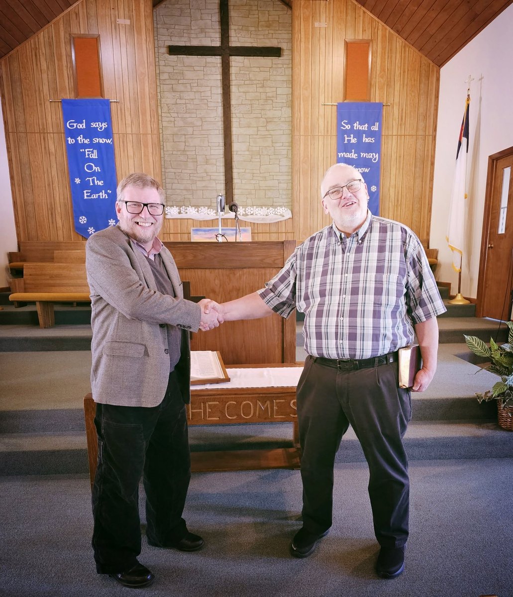 Pastor James J. Burke and Associate Pastor Tom MacKay at Grace Community Church